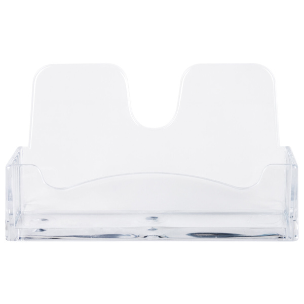 Подставка для визиток настольная 40х100х55 мм, прозрачная, ВТ01 - Подставки для визиток