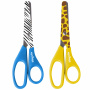 Ножницы ЮНЛАНДИЯ "САФАРИ", 130 мм, с цветной печатью, картонная упаковка с подвесом, ассорти, 236986 - Ножницы детские