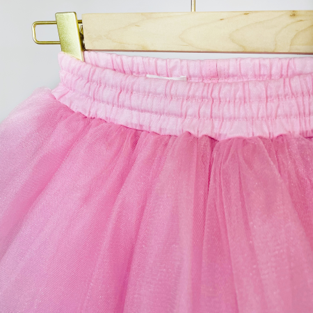 Юбка нарядная из фатина светло-розовая - Юбки