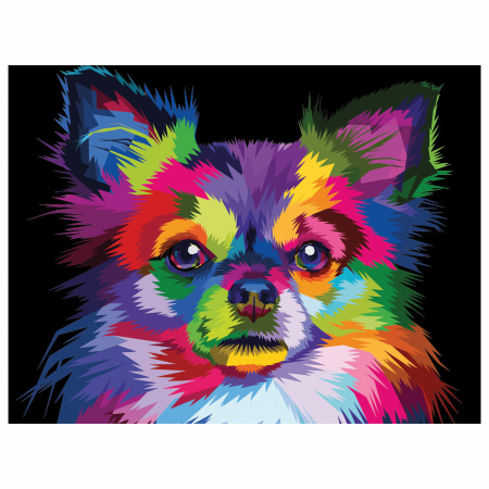 Картина по номерам 40х50 см, ОСТРОВ СОКРОВИЩ "Чихуа-хуа", на подрамнике, акрил, кисти