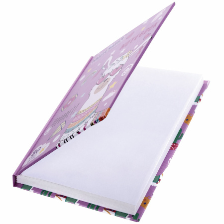 Блокнот МАЛЫЙ ФОРМАТ 110х147 мм А6, 80 л., твердый, клетка, ЮНЛАНДИЯ, "Лама", 111619 - Блокноты в книжном переплете