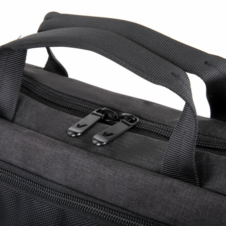 Сумка-портфель BRAUBERG "Pragmatic" с отделением для ноутбука 15-16", серо-черная, 30х42х8 см, 270827 - Сумки деловые с отделением для ноутбука и планшета