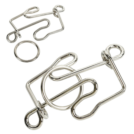 Головоломки металлические большие ЗОЛОТАЯ СКАЗКА, набор 6 штук, MEDIUM level, 664926 - Игрушки развивающие