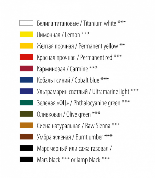 Набор акриловых художественных красок "Мастер-Класс" 12 цветов в тубах по 18мл картонная коробка - Акриловые краски художественные в наборах