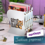 Подставка-держатель для книг и учебников ЮНЛАНДИЯ "Bite Back", раздвижная, металлическая, 237900 - Подставки для книг