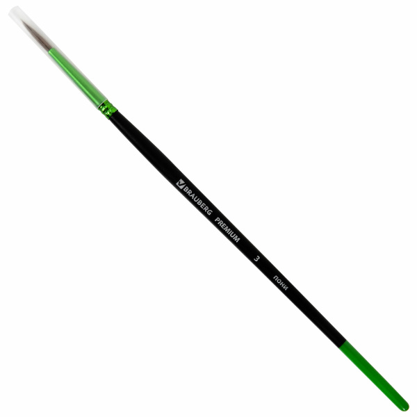 Кисть из ворса пони № 3, BRAUBERG PREMIUM, 200982 - Кисти для рисования