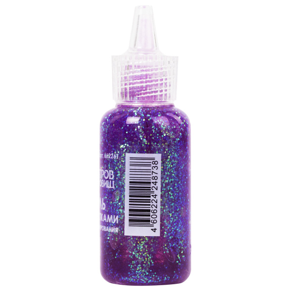 Гель с блестками ОСТРОВ СОКРОВИЩ, для декора, 20 мл, НЕОН, цвета ассорти, 1 шт, 662261 - Гель, гель-клей, краска для декорирования
