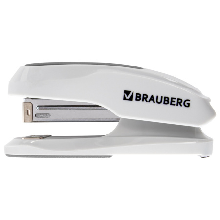 Степлер №24/6, 26/6 BRAUBERG "Extra", до 30 листов, серый, 229089 - Степлеры настольные