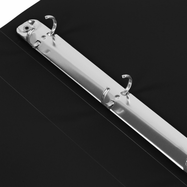 Папка на 4 кольцах STAFF, 30 мм, черная, до 250 листов, 0,5 мм, 229219 - Папки на кольцах