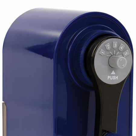 Точилка механическая BRAUBERG "ORIGINAL", для чернографитных и цветных карандашей, крепление к столу, корпус синий, 228480 - Точилки механические