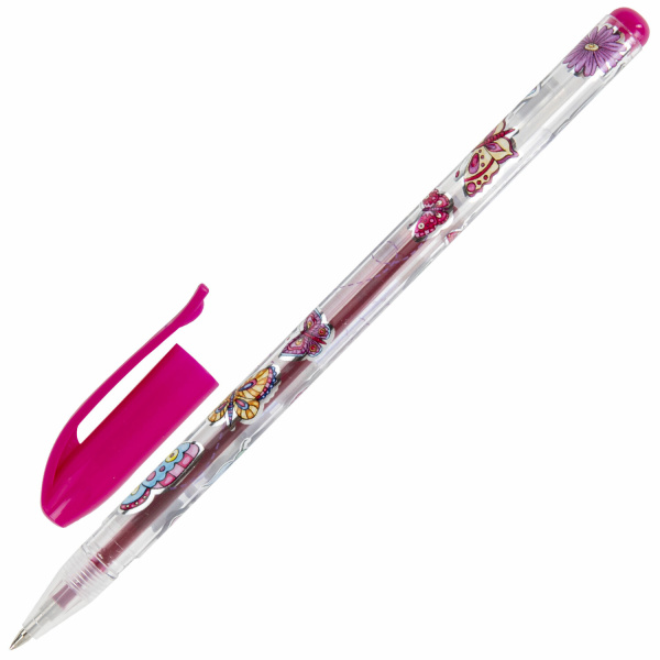 Ручки гелевые НАБОР 24 ЦВЕТА, ЮНЛАНДИЯ, корпус с печатью, узел 1 мм, линия письма 0,5 мм, 143821 - Наборы гелевых ручек