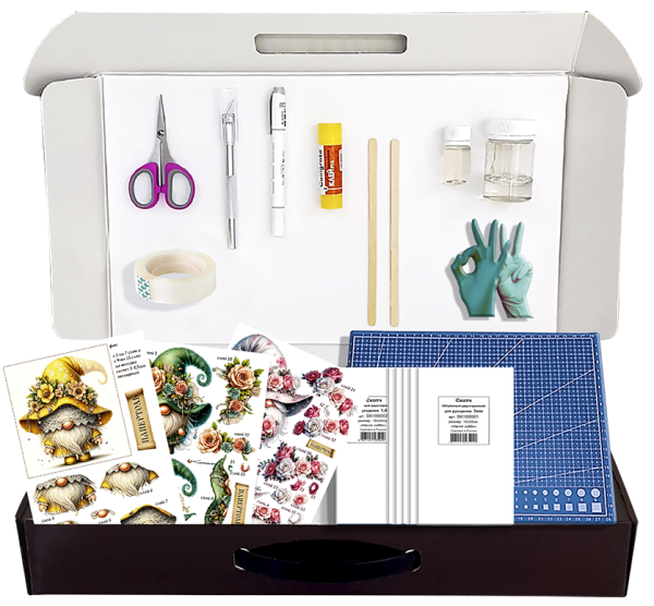 Набор папертоль “Гномы цветы” - Папертоль