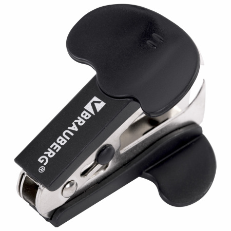 Антистеплер для скоб № 10 и № 24/6, BRAUBERG "Classic", с фиксатором, черный, 222547 - Антистеплеры