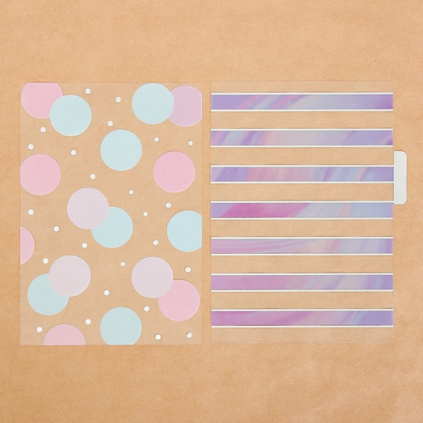 Набор ацетатных разделителей с фольгированием для планера «Единороги», 6 листов, размер 16*25 см - Разделители для планера