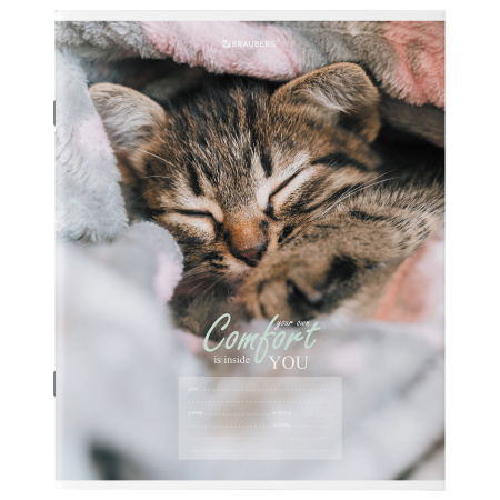 Тетрадь 24 л. BRAUBERG клетка, обложка картон, "ПИТОМЦЫ", 106485 - Тетради 12-24 листов