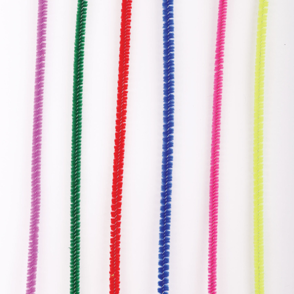 Проволока синельная для творчества "Пушистая", 6 цв., 30 шт., 0,3х30 см, ОСТРОВ СОКРОВИЩ, 661520 - Проволока синельная (пушистая)