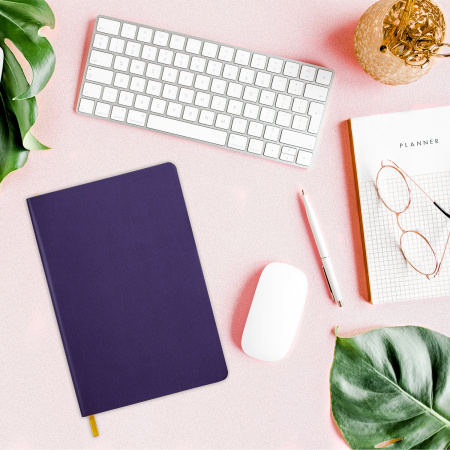 Блокнот А5 (148x218 мм), BRAUBERG "Metropolis Mix", под кожу, 80 л., в точку, сиреневый, 113315 - Бизнес-блокноты и бизнес-тетради