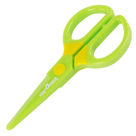 Ножницы ЮНЛАНДИЯ "МУЛЬТЯШКИ", 125 мм, с безопасными пластиковыми лезвиями, ассорти, 236983 - Ножницы детские
