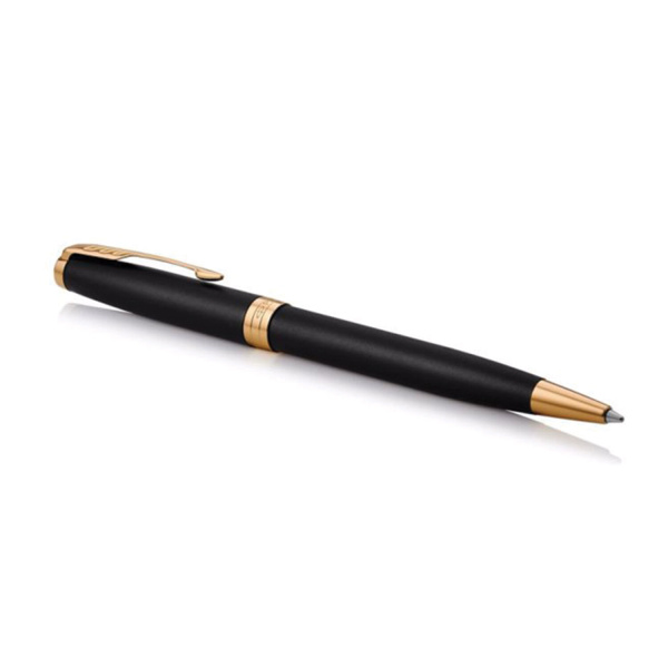 Ручка шариковая PARKER "Sonnet Core Matt Black GT", черный матовый лак, позолота, черная, 1931519 - Ручки шариковые подарочные