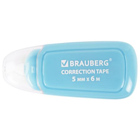 Корректирующая лента BRAUBERG COMPACT PLUS PASTEL, 5 мм х 6 м, корпус ассорти, блистер, 270551 - Корректирующие ленты