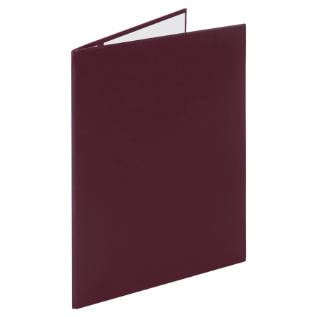 Папка адресная бумвинил без надписи, формат А4, бордовая, индивидуальная упаковка, STAFF "Basic", 129634 - Папки адресные