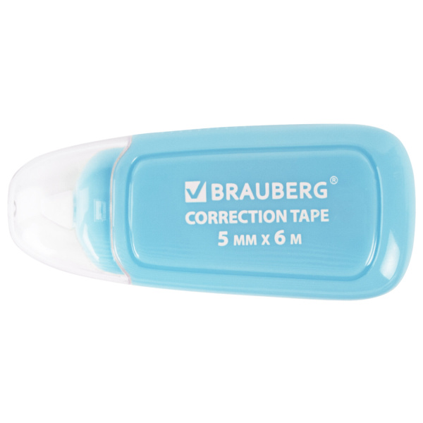 Корректирующая лента BRAUBERG COMPACT PLUS PASTEL, 5 мм х 6 м, корпус ассорти, блистер, 270551 - Корректирующие ленты