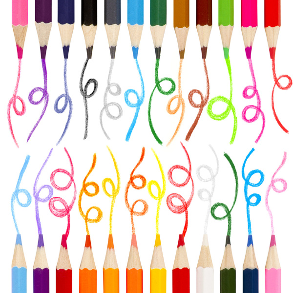 Карандаши цветные мягкие ЮНЛАНДИЯ "ЗАБАВНЫЕ КАРТИНКИ", 24 цвета, классические, заточенные, 181645 - Карандаши цветные