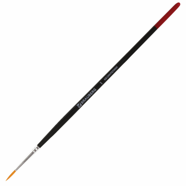 Кисти BRAUBERG, набор 5 шт. (синтетика, круглые № 1, 2, 3, 4, 5), блистер, 200218 - Кисти для рисования