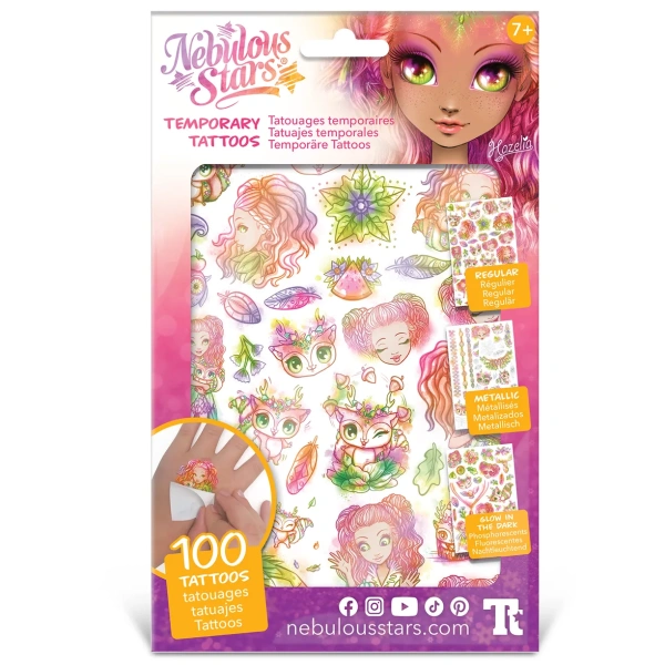 Серия Petulia: Набор для творчества - временные татуировки для девочки (3 листа) - Татуировки