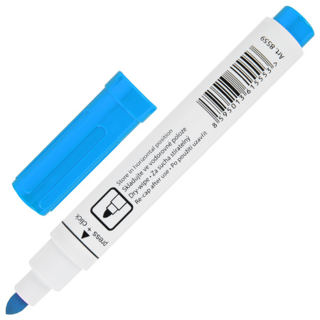 Маркер стираемый для белой доски ГОЛУБОЙ CENTROPEN "Dry-Wipe", круглый наконечник, 2,5 мм, 8559, 5 8559 0167 - Маркеры для досок
