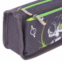 Пенал ЮНЛАНДИЯ, 2 отделения, полиэстер, "Cosmonaut", серый, 21х6х9 см, 270275 - Пеналы мягкие