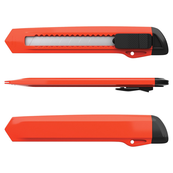 Нож канцелярский 18 мм ERICH KRAUSE "Standard", автофиксатор, корпус ассорти, подвес, 19145 - Ножи канцелярские универсальные