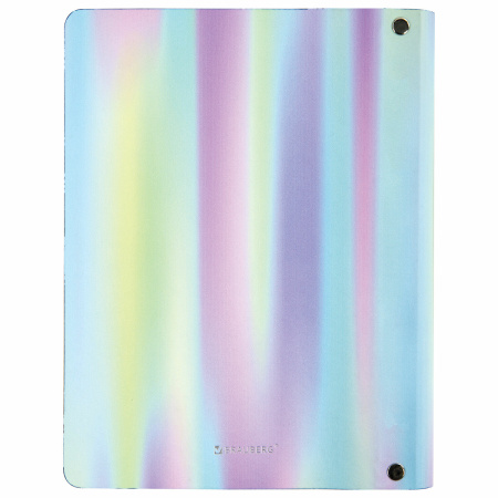 Тетрадь на кольцах А5 (180х220 мм), 80 листов, под кожу, клетка, тиснение фольгой, BRAUBERG VISTA, Gradient, 112131 - Тетради на кольцах и сменные блоки к ним