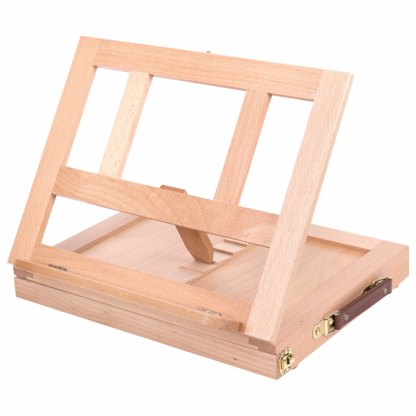 Мольберт настольный из бука с выдвижным ящиком, 34,5х26х27 см, холст до 30 см, BRAUBERG ART, 192247 - Мольберты