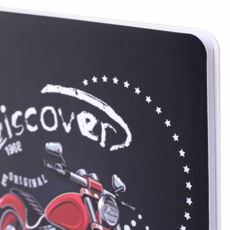 Дневник 1-4 класс 48 л., кожзам (гибкая), печать, фольга, ЮНЛАНДИЯ, "Крутой Байк", 106162 - Дневники для младших классов