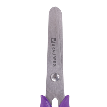 Ножницы BRAUBERG "FRUITY", 130 мм, ассорти, эргономичные ручки, закругленные лезвия, 236980 - Ножницы универсальные