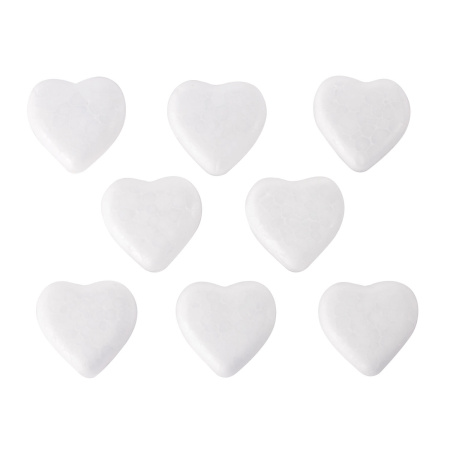 Пенопластовые заготовки для творчества "Сердечки", 8 шт., 35 мм, ОСТРОВ СОКРОВИЩ, 661358 - Заготовки и основы для творчества