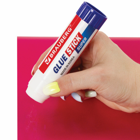 Клей-карандаш BRAUBERG SUPER, 36 г, ЮЖНАЯ КОРЕЯ, 229543 - Клей-карандаш