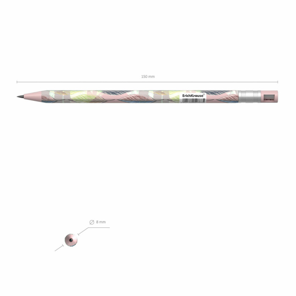 Карандаш механический цанговый 2 мм, ERICH KRAUSE ColorTouch, "Flora", корпус ассорти, 50763 - Карандаши механические