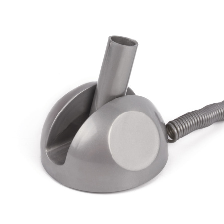 Ручка шариковая настольная BRAUBERG "Стенд-Пен", СИНЯЯ, пружинка, корпус серебристый, линия письма 0,5 мм, 142164 - Ручки шариковые на подставке