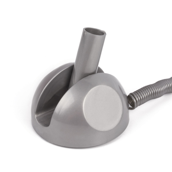 Ручка шариковая настольная BRAUBERG "Стенд-Пен", СИНЯЯ, пружинка, корпус серебристый, линия письма 0,5 мм, 142164 - Ручки шариковые на подставке