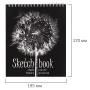Скетчбук, серая бумага 120 г/м2, 170х195 мм, 30 л., гребень, подложка, цветная фольга, &quot;Одуванчик&quot;, 98672 - Альбомы, скетчбуки и бумага для графики и эскизов