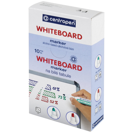 Маркер стираемый для белой доски КРАСНЫЙ, CENTROPEN "Dry-Wipe", 2,5 мм, 8559, 5 8559 0104 - Маркеры для досок