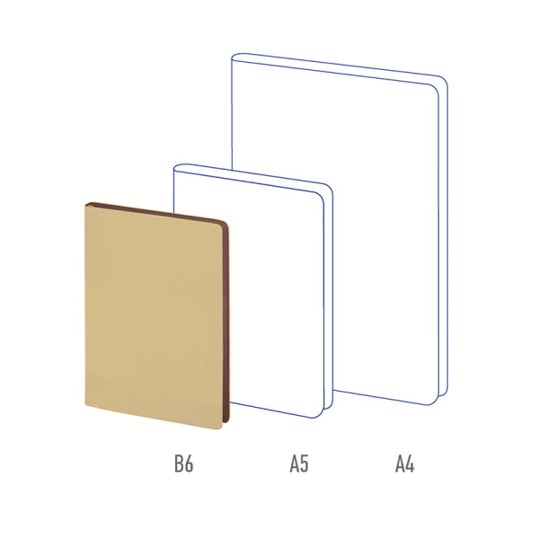 Ежедневник недатированный, В6, 136л., кожзам, Berlingo "Fuze", цветной срез, бежевый - Ежедневники с твердой обложкой