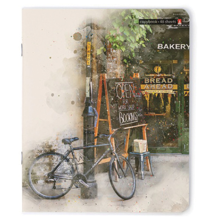 Тетрадь А5 48 л. АЛЬТ скоба, клетка, глянцевый лак, "ЕВРОПЕЙСКИЙ ДВОРИК", 1 шт, 7-48-1057 - Тетради 40-48 листов