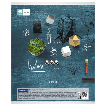 Тетради предметные, КОМПЛЕКТ 10 ПРЕДМЕТОВ, "COLLAGE", 48 листов, TWIN лак, BRAUBERG, 404030 - Тетради предметные