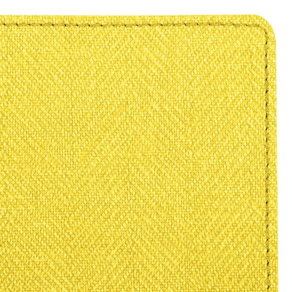 Блокнот А5 (148x213 мм), BRAUBERG "Tweed", 112 л., гибкий, под ткань, линия, желтый, 110967 - Бизнес-блокноты и бизнес-тетради