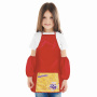 Фартук для труда и занятий творчеством ЮНЛАНДИЯ с нарукавниками, 44х55 см, красный, 228347 - Аксессуары для рисования