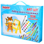 Набор ЮНОГО ХУДОЖНИКА "Тигренок" для рисования и творчества с мольбертом ПИФАГОР, 208 предметов, 664632 - Наборы юного художника