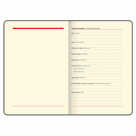 Еженедельник недатированный А5 145х215 мм BRAUBERG "Status", под кожу, 64 л., черный, 113370 - Еженедельники